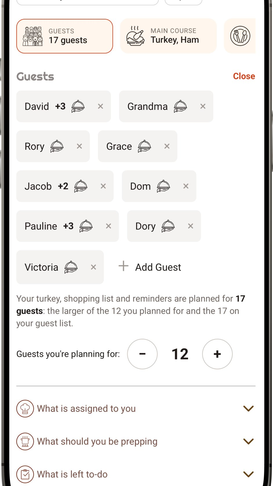 Guest list management